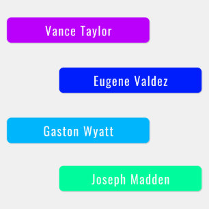 Etiquetas de Nome à prova d'água da Paleta de Core