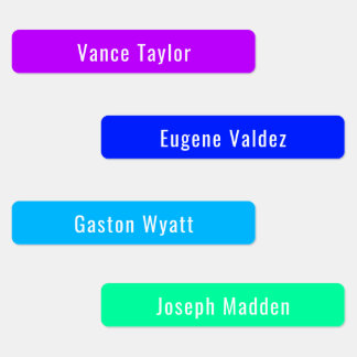 Etiquetas de Nome à prova d'água da Paleta de Core