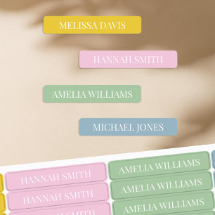 Etiquetas de Nome à prova d'água para crianças de 