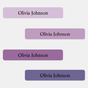 Etiquetas de Nome à prova d'água para crianças rox