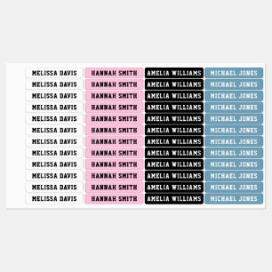 Etiquetas de Nome à prova d'água para crianças sim