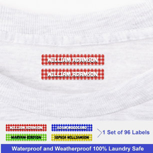 Etiquetas de Nome à Prova de Água Xadrez Vintage p