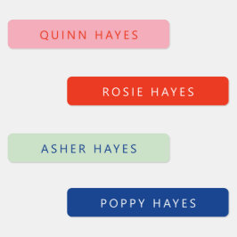 Etiquetas de nome colorido brilhantes