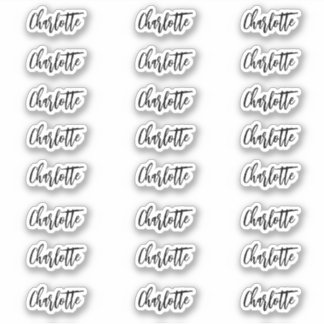 Etiquetas de nome da declaração do na moda