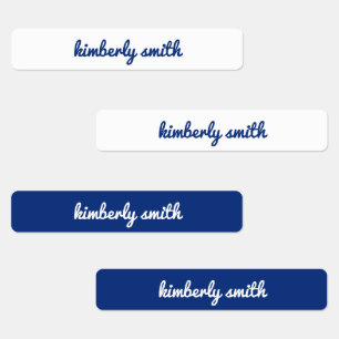 Etiquetas de Nome da Escola de Menina Azul