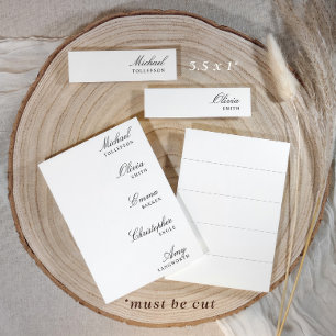 Etiquetas de Nome de Casamento para Menus 3,5 x 1
