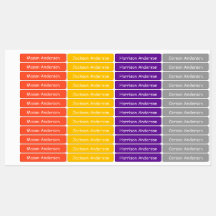 Etiquetas de nome de cores espaciais para crianças
