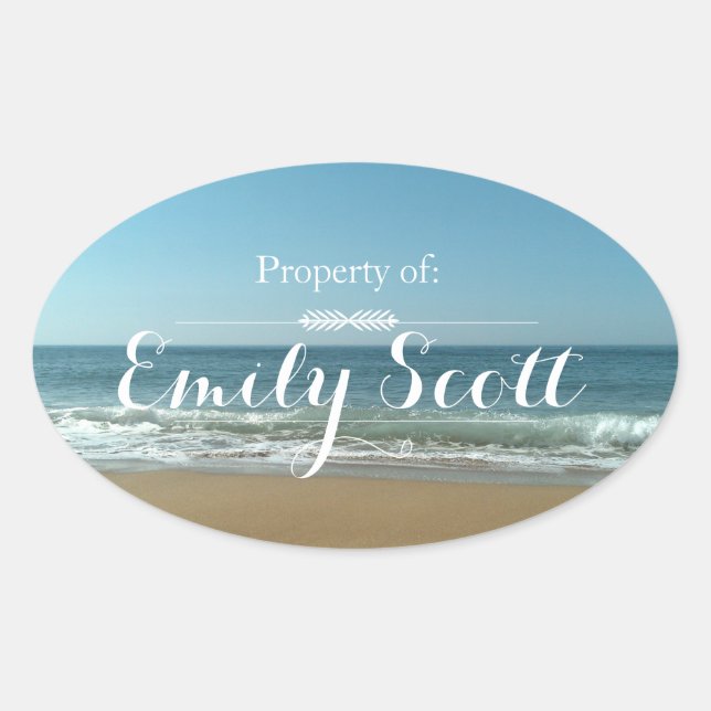 Etiquetas de nome de praia (Frente)