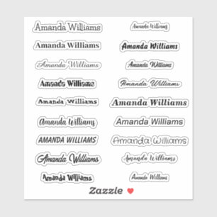 Etiquetas de nome de Recorte Personalizadas