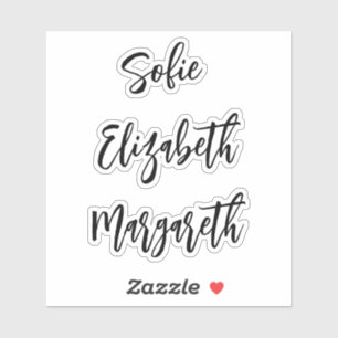 Etiquetas de nome de Script de Assinatura Manuscri