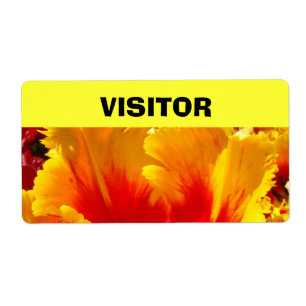 Etiquetas de nome de VISITANTE Tulipas Flor Colori