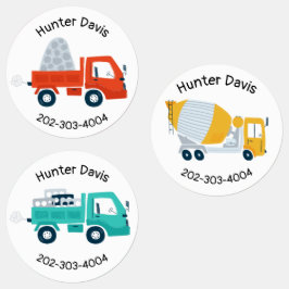 Etiquetas de nome do gravador em círculo impermeáv