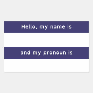 Etiquetas de Nome e Pronoun