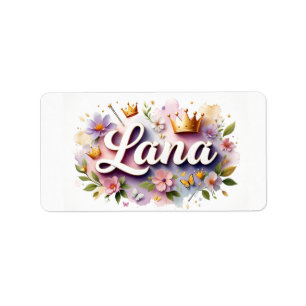Etiquetas de Nome Floral Princesa – Adesivo Person