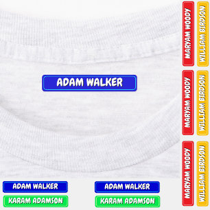 Etiquetas de Nome Impermeáveis para Acampamento, E