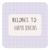 Etiquetas de nome minimalistas "Pertence a"