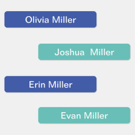 Etiquetas de nome para creches de campo