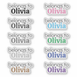 Etiquetas de nome personalizadas "Pertence a"