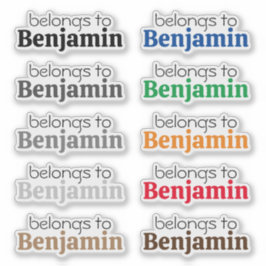 Etiquetas de nome personalizadas "Pertence a"