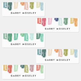 Etiquetas de Nome Personalizadas Pintadas por Aqua