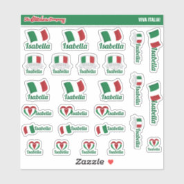 Etiquetas de nome personalizado italiano | Itália