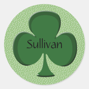 Etiquetas de nome Sullivan Shamrock