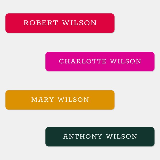 Etiquetas de Nomeação Personalizadas (Grupo)