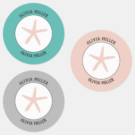 Etiquetas de nomes de estrelas à prova de água par