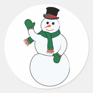 Etiquetas de ondulação do boneco de neve