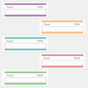 Etiquetas de Organização de Cozinha Coloridas