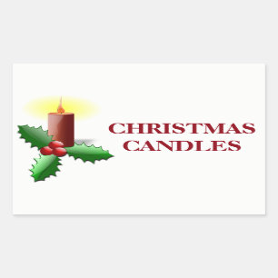 Etiquetas de organização do Natal - velas