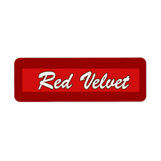 Etiquetas de padaria de Red Velvet personalizáveis