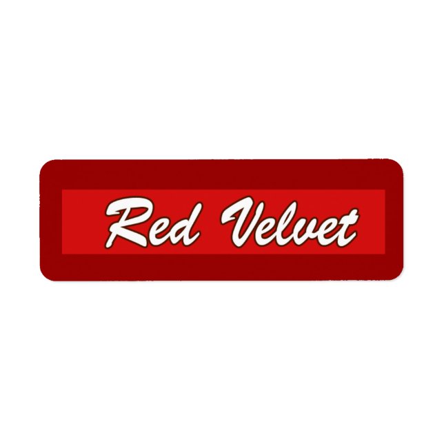 Etiquetas de padaria de Red Velvet personalizáveis (Frente)