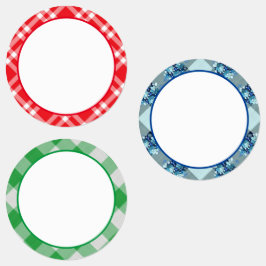 Etiquetas de países à prova d'água de padrão Gingh