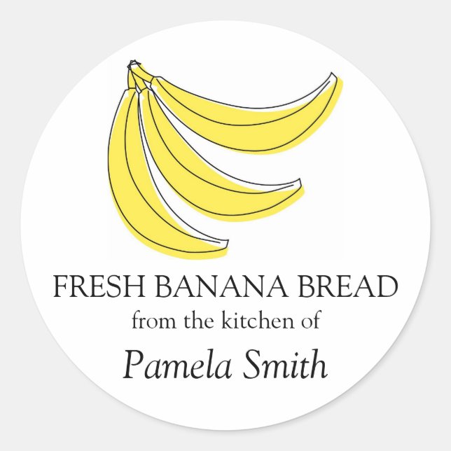 Etiquetas De Pão De Banana, Da Cozinha De... (Frente)