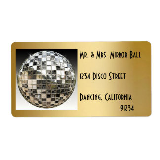 Etiquetas de Partido do Disco da Bola Mirror