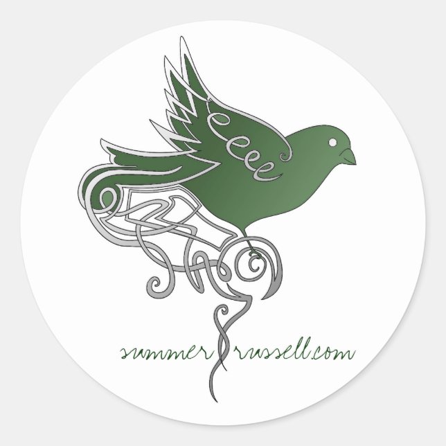 Etiquetas de pássaros meraldas (Frente)