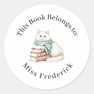 Etiquetas de Pertence a Livros, Adesivos de Gato P