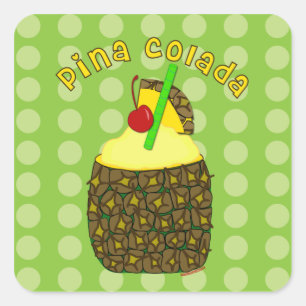 Etiquetas de Pina Colada da arte da bebida