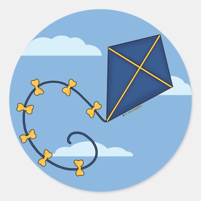 Etiquetas de pipa azuis (Frente)