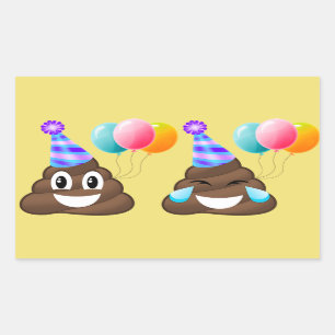 Etiquetas de Poopers Emoji da festa de aniversári