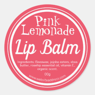 Etiquetas de Pote de Lip Balm Perfumado com Limona