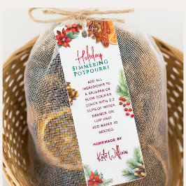 Etiquetas de Potpourri de Natal para Fogão
