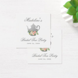 Etiquetas de Prata Floral Cor-de-Rosa, Chá de pane