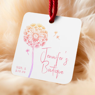 Etiquetas de Preço da Butique Pink Dandelion