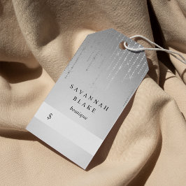 Etiquetas de Preço da Chuva de Prata