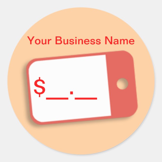 Etiquetas de preço de mercadoria (Frente)