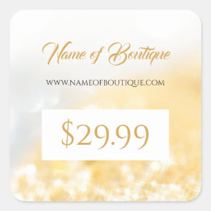 Etiquetas de preço do livro Elegante FAUX Dourado