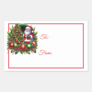 Etiquetas de Presente Adesivas de Natal