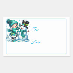 Etiquetas de Presente Adesivas de Natal